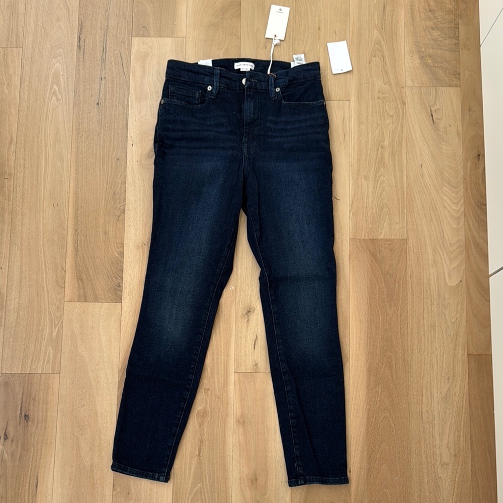Good American Blue Ankle Cropped Jeans Modern Fit